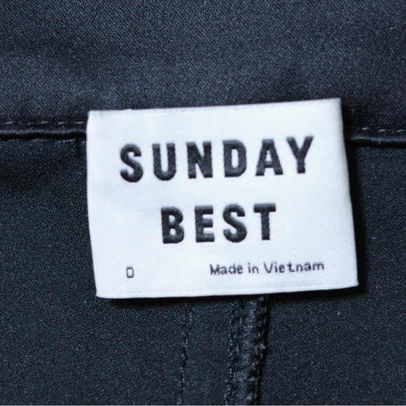 Aritzia Sunday Best Mid-Rise Vegan Leather Gabby Pant Black Size US 0 - Picture 6 of 8